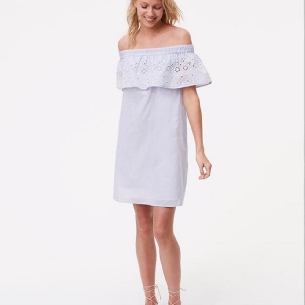 LOFT Off-Shoulder White Dress